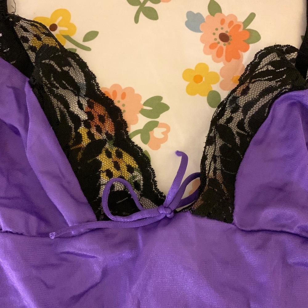 Silky Purple Lace Body Suit / Lingerie